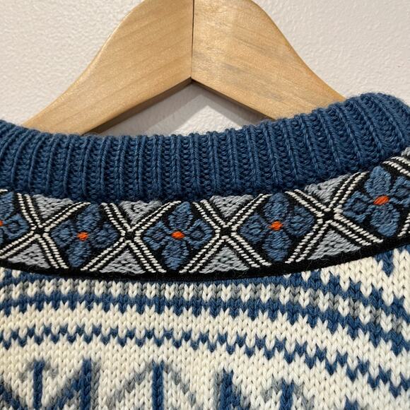 Dale of Norway Wool Sweater L Snowflake Nordic Cardigan Silver Clasps Vintage - Picture 5 of 9